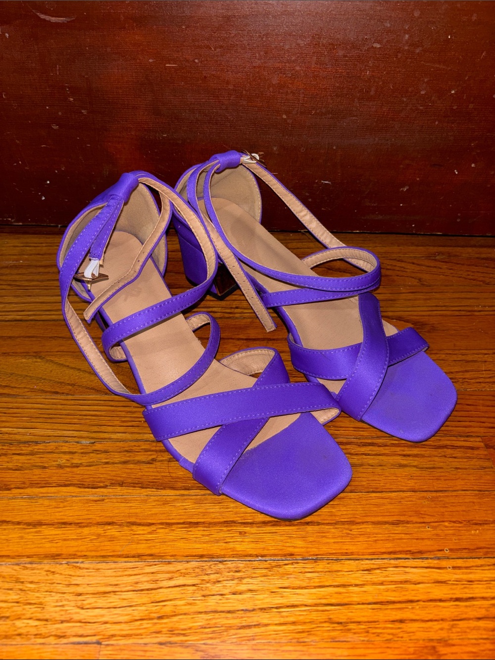 Purple Strappy Women's Heels